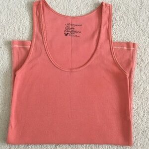 AMERICAN EAGLE OUTFITTERS Coral Ribbed Scoop Tank - size M